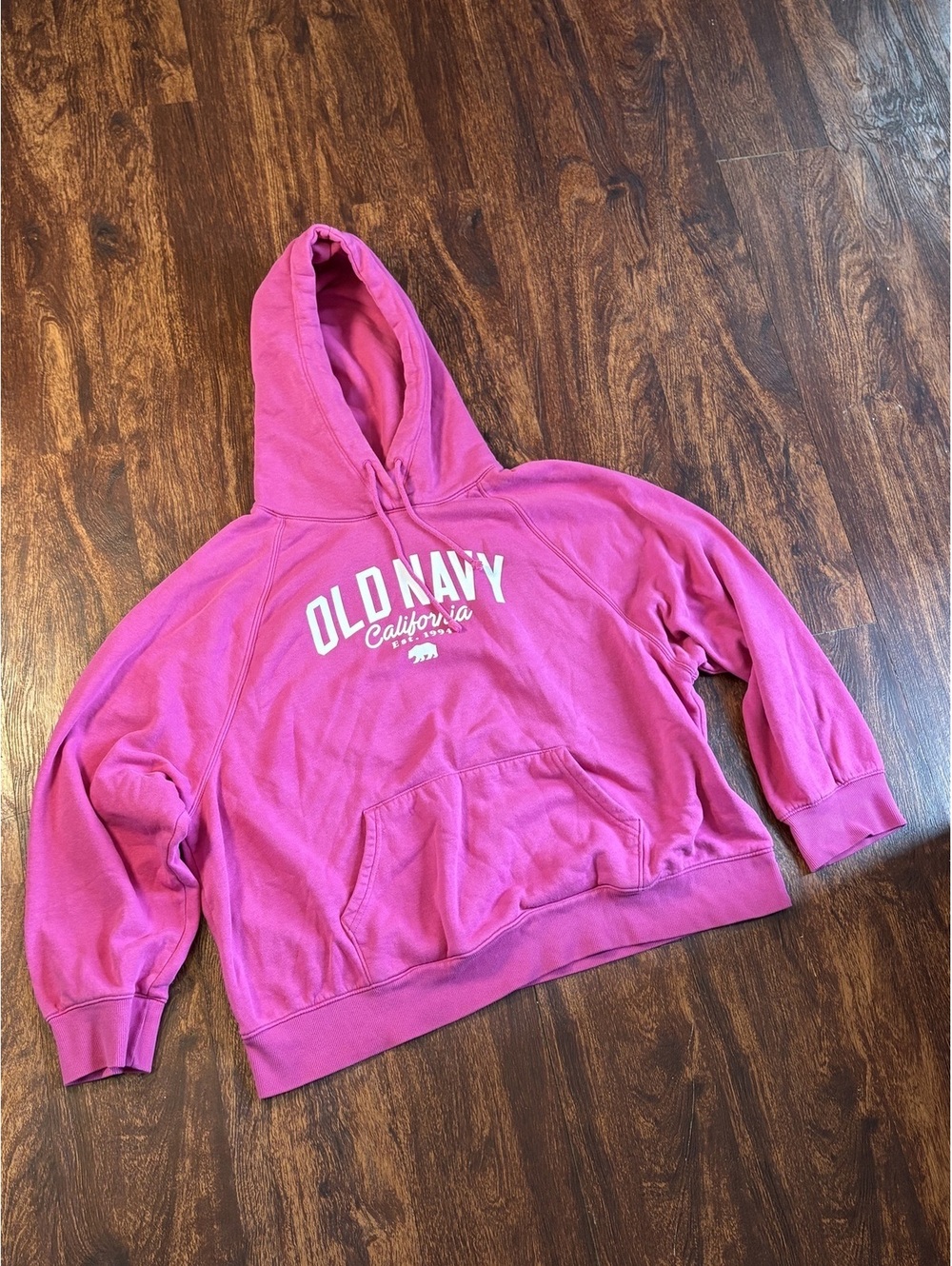 Old Navy Pink California Logo Hoodie Women’s Medium Pullover Sweatshirt